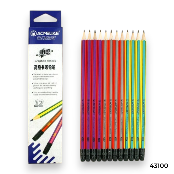 Acmeliae (43100-HB) Graphite Pencils (12pcs) with Eraser