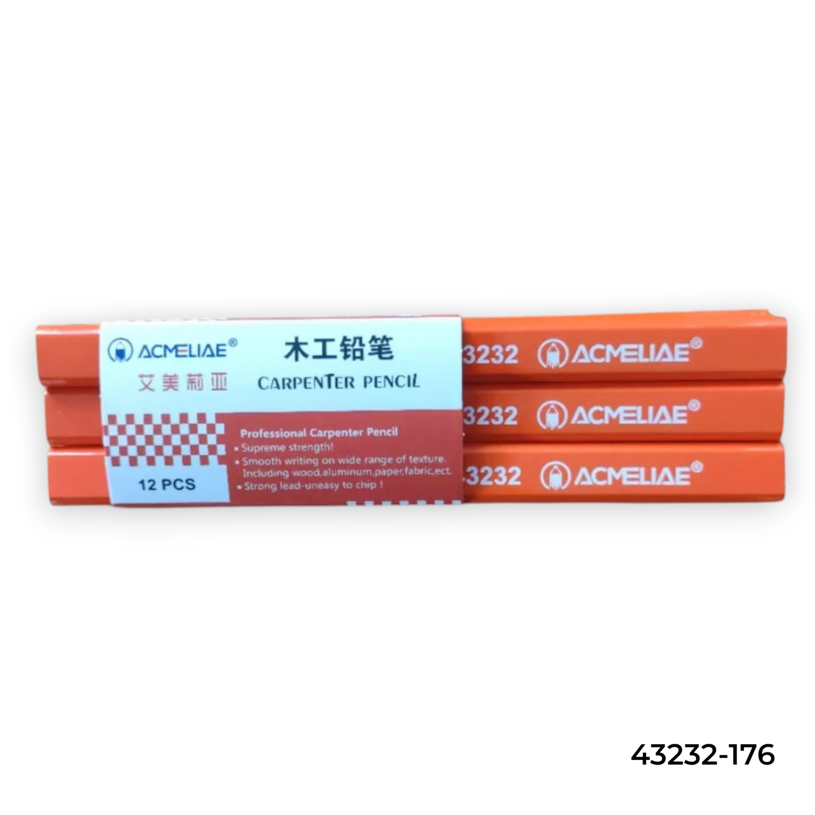 43232-176 f Acmeliae (43232-176) Craftsman Carpenter Pencils (12pcs) - Image 1