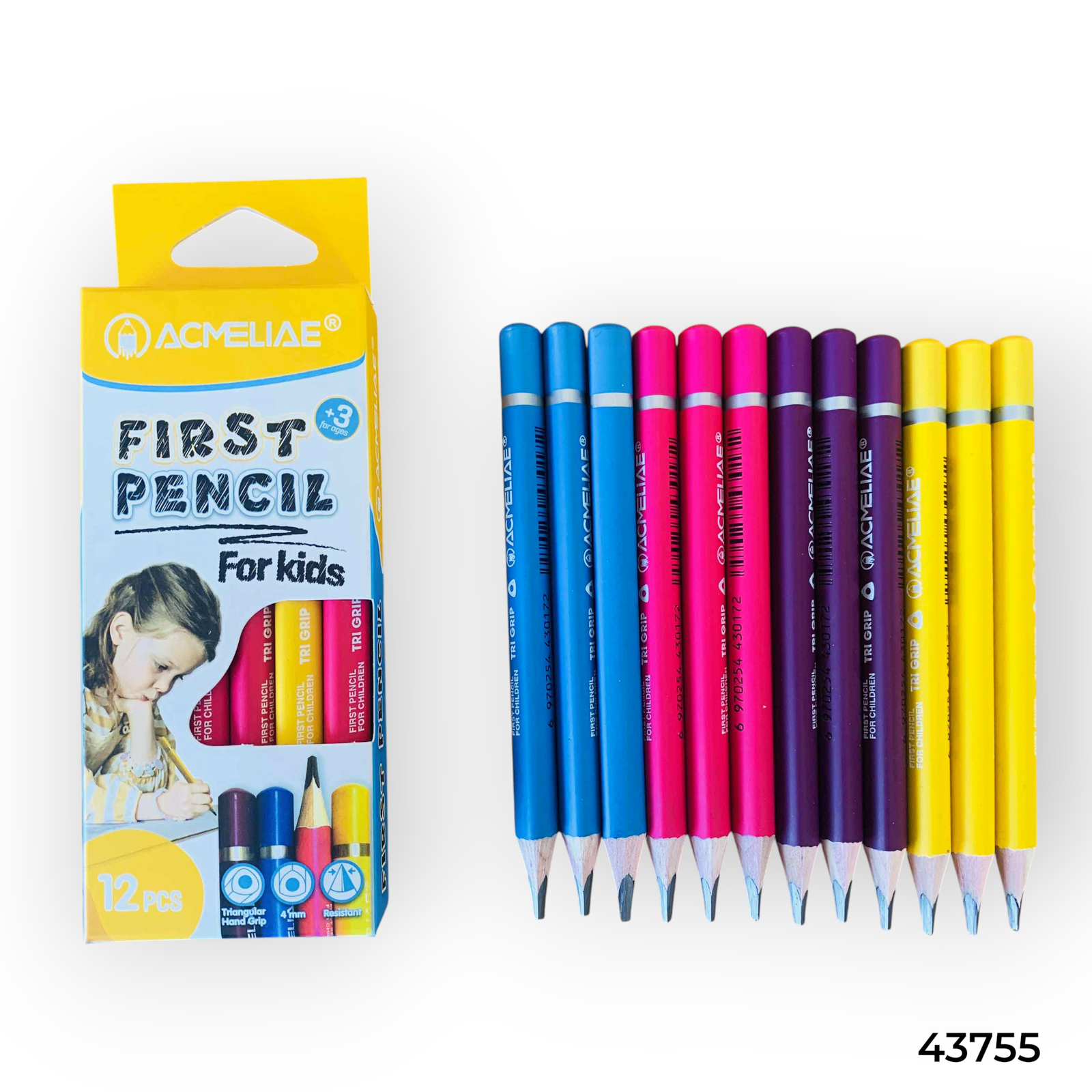 43755 1y Acmeliae (43755) First Pencil for Kids (12pcs) Age 3+ - Image 1