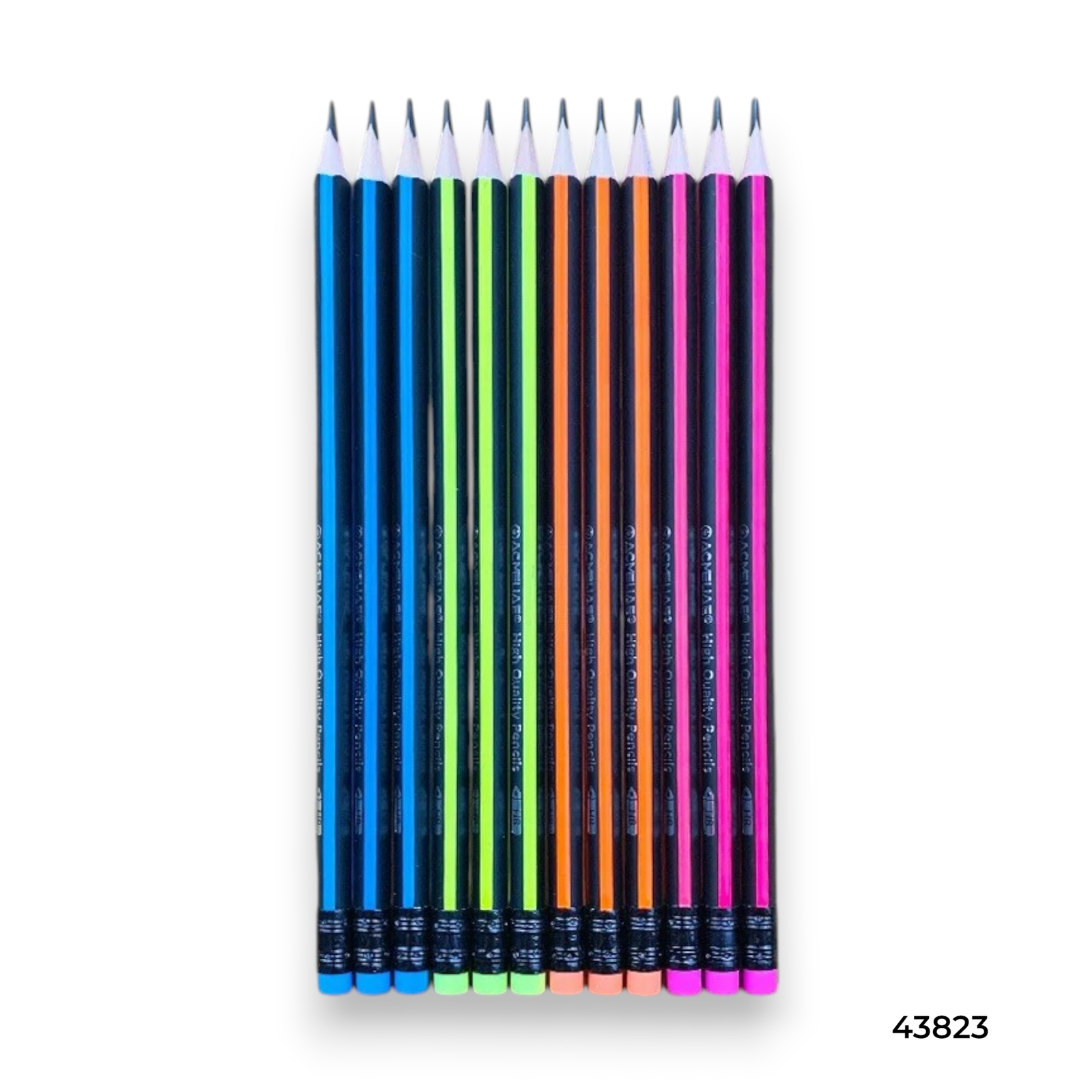 43823 f Acmeliae (43823-HB) Graphite Pencils (12pcs) with Eraser - Image 1