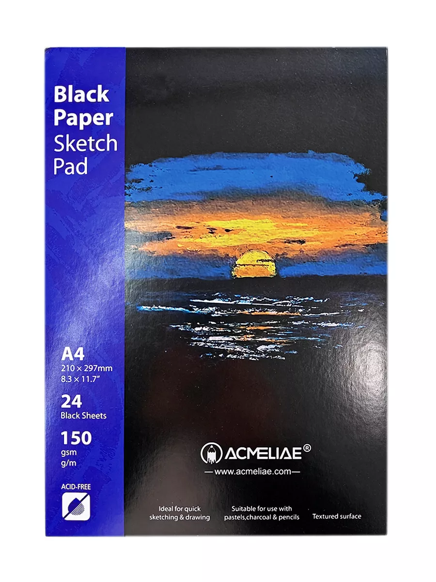 43855 2 Acmeliae (43855) Black Paper Sketch Pad (1pc) - Image 1