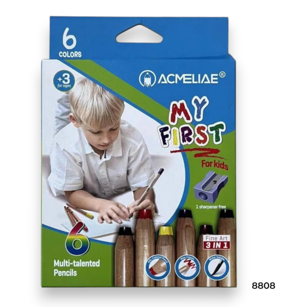 Acmeliae (8808) Kids Pencils (6pcs) with Sharpener