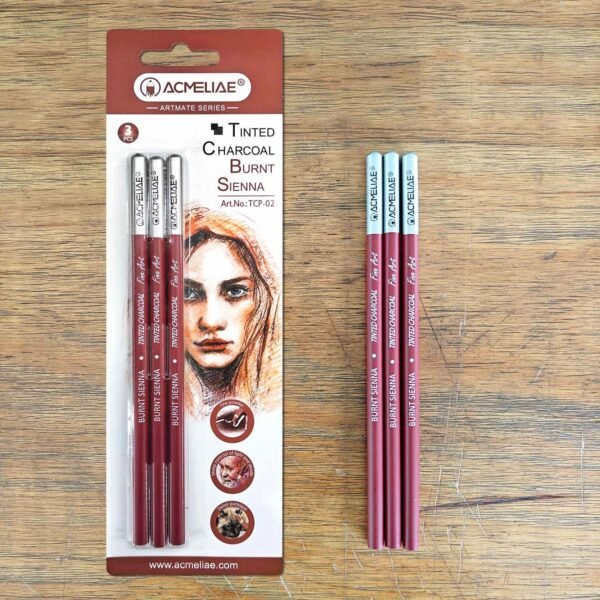 Acmeliae (TCP-02) Tinted Charcoal Burnt Sienna Pencil Set (3pcs)