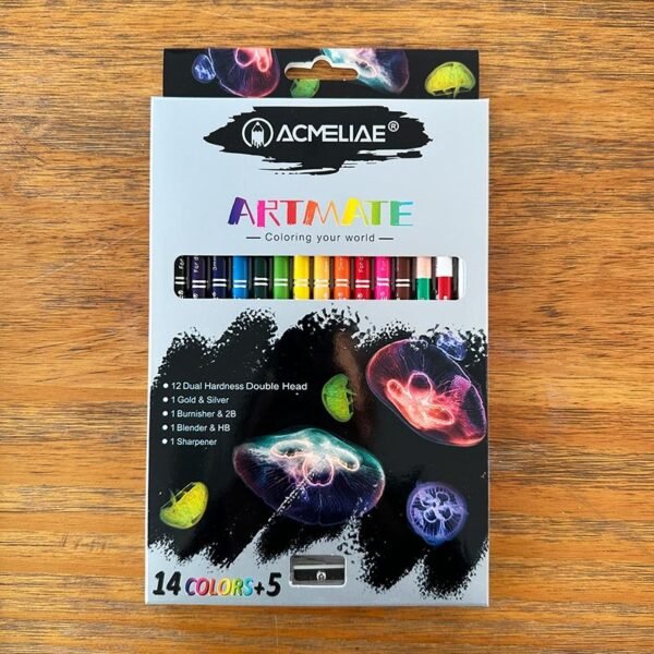 Acmeliae ( 43978) Dual Head Color Pencils (24pcs)  with Eraser