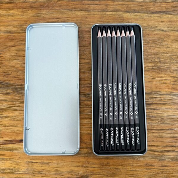 Acmeliae (43003) Square Sketch Pencil Set (8pcs) with Tin Box