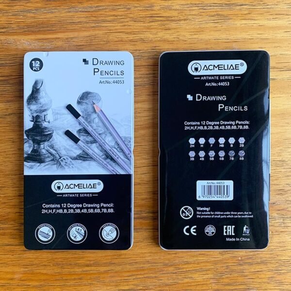 Acmeliae (44053) Drawing Pencils in Metal Box (12pcs)