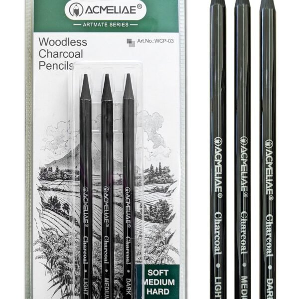 Acmeliae (WCP-03) Woodfree Charcoal Pencils (3pcs Set)