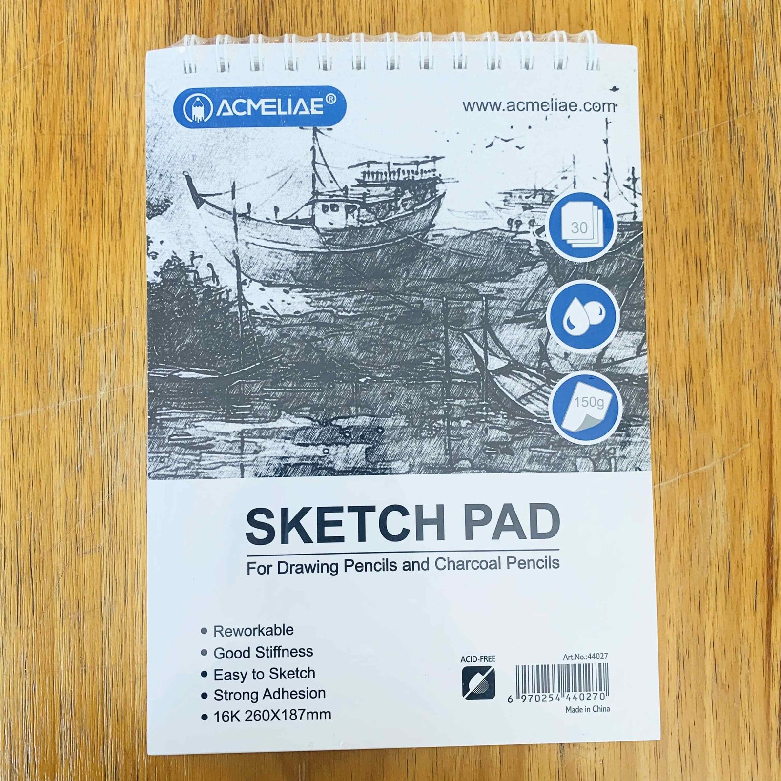 imgi_2_9670866 Acmeliae (44027) Sketch Pad for Drawing Pencils and Charcoal Pencils (1pc) - Image 1