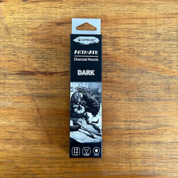 Acmeliae (43139) Charcoal Pencils Set (12pcs) Paper Box (Dark)