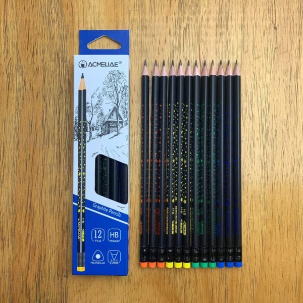Acmeliae (43127 - HB) Graphite Pencils with Eraser (12pcs)