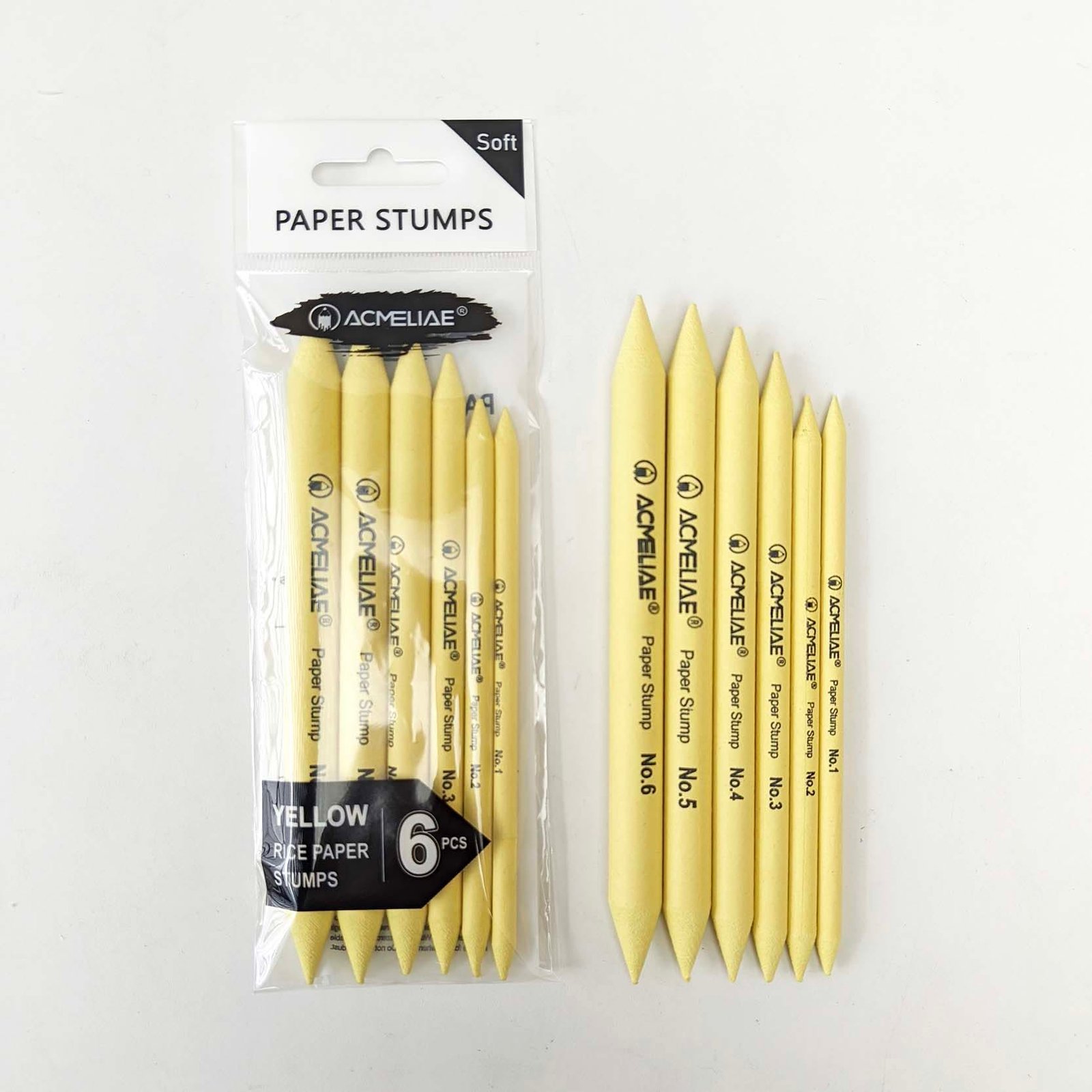 ps2503, 6 pcs Acmeliae (PS-2503) Yellow Paper Stumps 6Pcs - Image 1